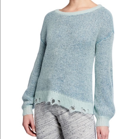 Splendid Distressed Marina Sweater in Seafoam - Picture 1 of 4